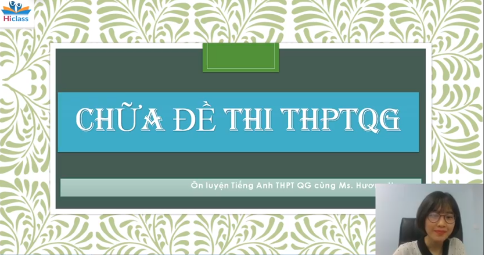 CHỮA ĐỀ THI THPT QUỐC GIA (ĐỀ 2)