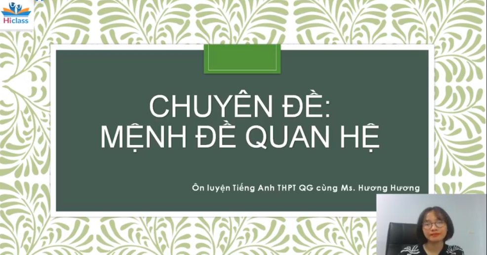 MỆNH ĐỀ QUAN HỆ (PHẦN 1)
