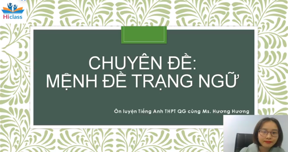 MỆNH ĐỀ TRẠNG NGỮ